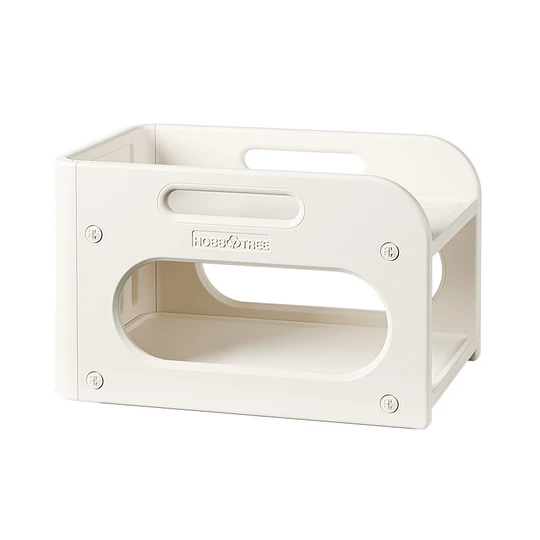 Retiro Express-Mudador de Sobremesa Compacto con Estante Organizador Plástico Blanco Marfil 75x51x46 cm 
