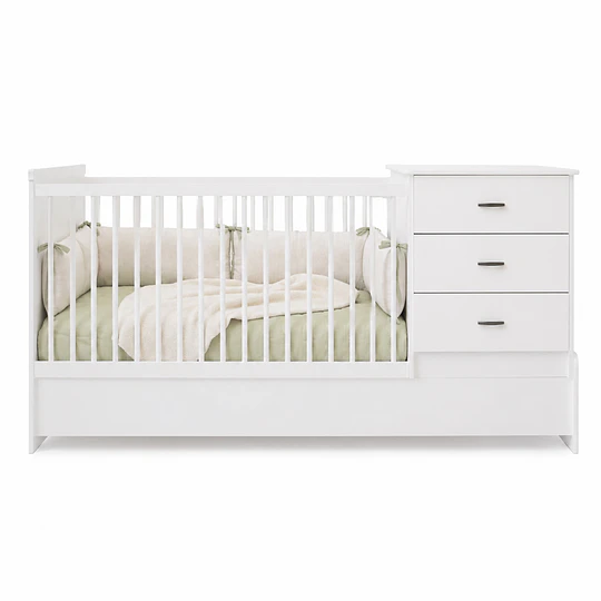 Cuna Cama Evolutiva Multifunción Kippi Blanca Kidscool  