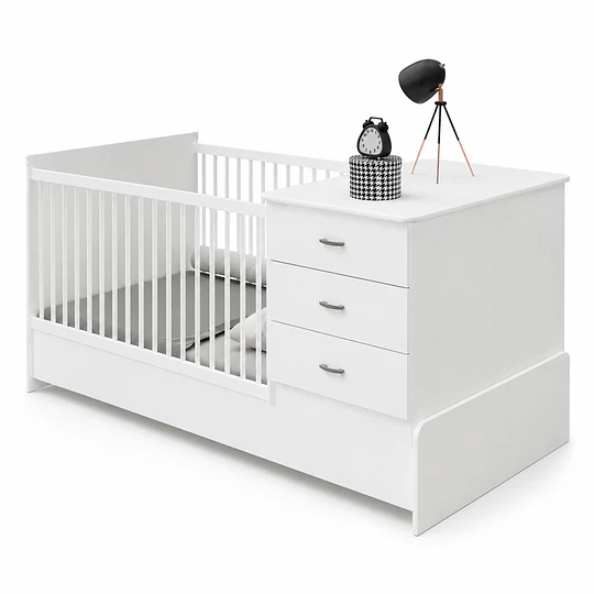 Cuna Cama Evolutiva Multifunción Kippi Blanca Kidscool  