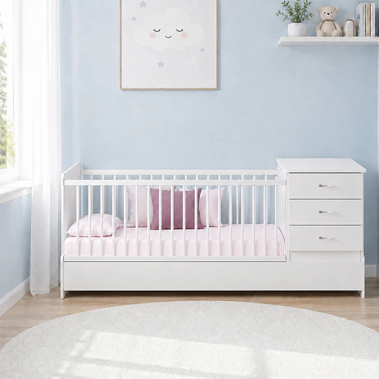 Cuna Cama Evolutiva Multifunción Kippi Blanca Kidscool  