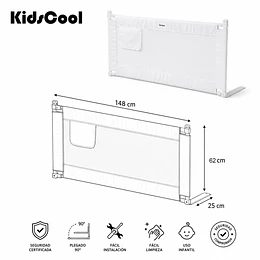 Baranda de Seguridad para Cama Kidscool Ultra Safety Extra Alta 148x62x25 cms