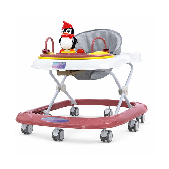  Retiro Express-Andador Para Bebé Kidscool Pingüino Ruedas Silenciosas Rosado 65 X 55 X 50 cm 
