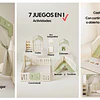 Retiro Express-Corral de 7 Juegos Infantil con Casita y Centro de Actividades Plástico Beige | 133x180x200 cm
