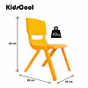 Kidscool Silla Infantil Apilable Ergonómica de Plástico Reforzado Amarillo 34x38x52 cm