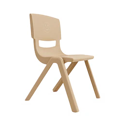 Kidscool Silla Infantil Apilable Ergonómica de Plástico Reforzado Café 34x38x52 cm