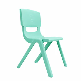 Kidscool Silla Infantil Apilable Ergonómica de Plástico Reforzado Verde 34x38x52 cm