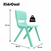 Kidscool Silla Infantil Apilable Ergonómica de Plástico Reforzado Verde 34x38x52 cm