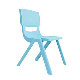 Kidscool Silla Infantil Apilable Ergonómica de Plástico Reforzado Azul 34x38x52 cm