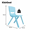 Kidscool Silla Infantil Apilable Ergonómica de Plástico Reforzado Azul 34x38x52 cm