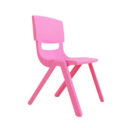 Kidscool Silla Infantil Apilable Ergonómica de Plástico Reforzado Rosado 34x38x52 cm