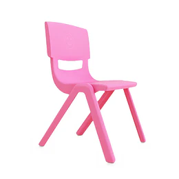 Kidscool Silla Infantil Apilable Ergonómica de Plástico Reforzado Rosado 34x38x52 cm