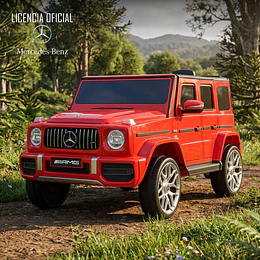 Retiro Express - Auto a Batería Jeep G63 Con Licencia Mercedes 12V Rojo