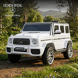Retiro Express - Auto a Batería Jeep G63 Con Licencia Mercedes 12V Blanco