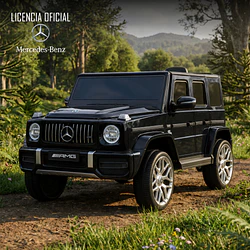 Auto a Batería Jeep G63 Con Licencia Mercedes 12V Negro