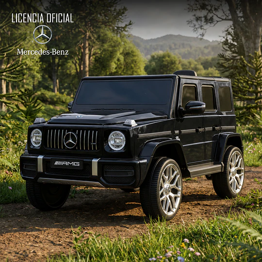 Auto a Batería Jeep G63 Con Licencia Mercedes 12V Negro