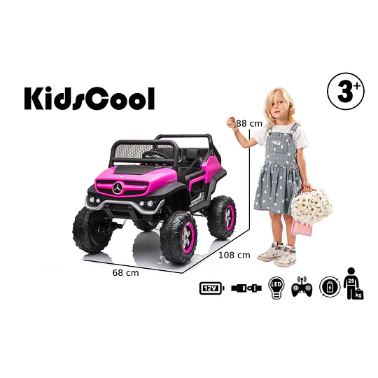 Retiro Express-Buggy Unimog Mercedes Benz Rosado