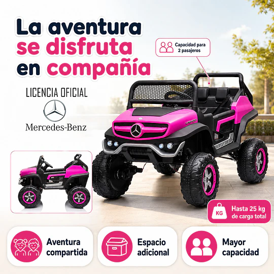 Retiro Express-Buggy Unimog Mercedes Benz Rosado