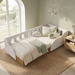 Cama Infantil 1 Plaza Montessori Memphis Kidscool Blanca 