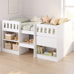 Cama Infantil Multifunción Alta 1 plaza Kidscool Blanca