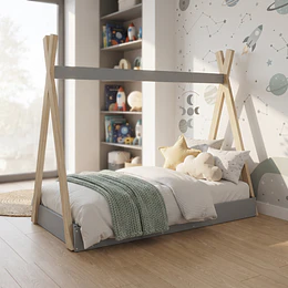 Cama Infantil Montessori Azul 