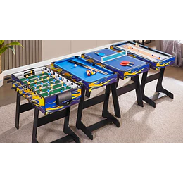 Retiro Express-Mesa Plegable 5 Juegos Kidscool Taca Taca Pool Ping Pong- 