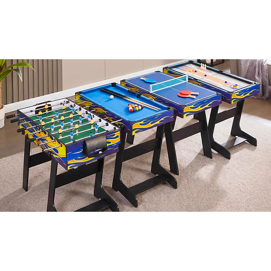 Retiro Express-Mesa Plegable 5 Juegos Kidscool Taca Taca Pool Ping Pong- 