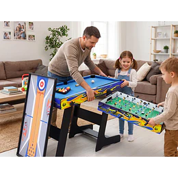Retiro Express-Mesa Plegable 5 Juegos Kidscool Taca Taca Pool Ping Pong- 
