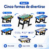 Retiro Express-Mesa Plegable 5 Juegos Kidscool Taca Taca Pool Ping Pong- 
