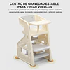 Retiro Express -Kidscool Silla de Comer Crecimiento Evolutiva Infantil 3 en 1 Plástica Blanco Gris 79x43x50 cm 