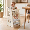 Retiro Express -Kidscool Silla de Comer Crecimiento Evolutiva Infantil 3 en 1 Plástica Blanco Gris 79x43x50 cm 