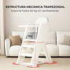 Retiro Express -Silla Alta Escalera Infantil Multiuso con Bandeja Plástico Crema Gris 89x53x61 cm - COPIA