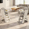 Retiro Express -Silla Alta Escalera Infantil Multiuso con Bandeja Plástico Crema Gris 89x53x61 cm - COPIA