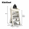 Retiro Express -Silla Alta Escalera Infantil Multiuso con Bandeja Plástico Crema Gris 89x53x61 cm - COPIA