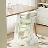 Retiro Express-Silla Alta Comedor Infantil y Torre de Aprendizaje Plástico Verde Menta / Gris 80x42x51 cm