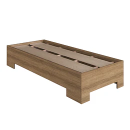 Cama 1 Plaza Miel Be Design Xangai 90x190 cm - Cama Juvenil Baja MDP