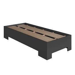 Cama 1 Plaza Grafito Be Design Xangai 90x190 cm - Cama Juvenil Baja MDP