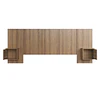 Respaldo de Cama 2 Plazas con Veladores Miel Be Design 224 cm