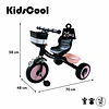 Triciclo Infantil a Pedales Rosa con Canastillo