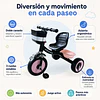Triciclo Infantil a Pedales Rosa con Canastillo