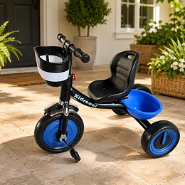 Triciclo Infantil a Pedales Azul con Canastillo - Preventa 20 de Octubre