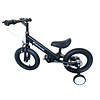 Bicicleta Infantil 2 en 1 Aro12 Negro Balance Pedales Rueditas
