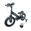 Bicicleta Infantil 2 en 1 Aro12 Negro Balance Pedales Rueditas