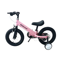 Bicicleta Infantil 2 en 1 Aro 12 Rosado Balance Pedales Rueditas- Preventa 20 de Octubre
