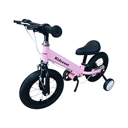 Bicicleta Infantil 2 en 1 Aro 12 Rosado Balance Pedales Rueditas- Preventa 20 de Octubre