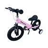 Bicicleta Infantil 2 en 1 Aro 12 Rosado Balance Pedales Rueditas