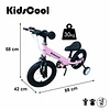 Bicicleta Infantil 2 en 1 Aro 12 Rosado Balance Pedales Rueditas