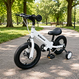 Bicicleta Infantil 2 en 1 Aro 12 Blanco Balance Pedales Rueditas -Preventa 20 de Octubre