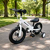 Bicicleta Infantil 2 en 1 Aro 12 Blanco Balance Pedales Rueditas