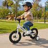Bicicleta Infantil 2 en 1 Aro 12 Blanco Balance Pedales Rueditas