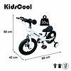 Bicicleta Infantil 2 en 1 Aro 12 Blanco Balance Pedales Rueditas
